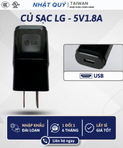 Củ sạc usb 5v1.8a LG - Cóc sạc 5v 1.8a cho điện thoại, tai nghe, đồng hồ thông minh,...