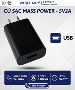Củ sạc usb 5v2a Mass Power - Cóc sạc 5v 2a 10W cho điện thoại, tai nghe, đồng hồ thông minh,...
