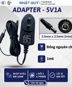 Nguồn Adapter 5V1A - Jack 5.5mm x 2.5mm (tròn) - Sạc 5V 1A dùng cho camera, box tv,...