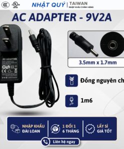 Nguồn Adapter 9v2a - Jack 3.5mm x 1.7mm - Sạc 9v 2a cho Camera wifi,...