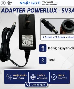Nguồn Adapter 5v3a POWERLUX - Jack 5.5mm x 2.5mm (rãnh) - Sạc 5V 3A cho camera, box TV,...
