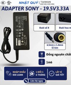 Nguồn Adapter 19.5v3.33a SONY - Jack 6.5mm x 1.4mm (lỗ kim) - Sạc 19.5v 3.33a cho tv 32 49 inch, laptop,...